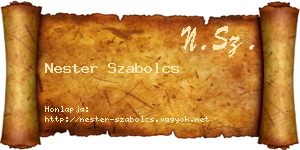 Nester Szabolcs névjegykártya