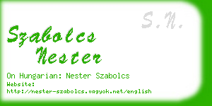 szabolcs nester business card